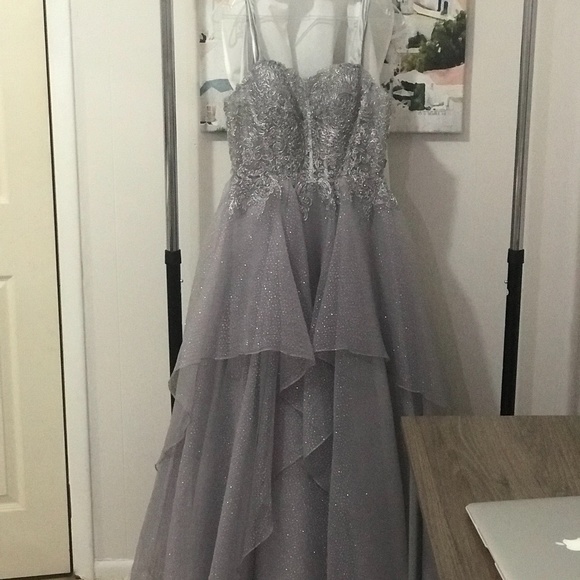 Elegant Silver/Grey Gown